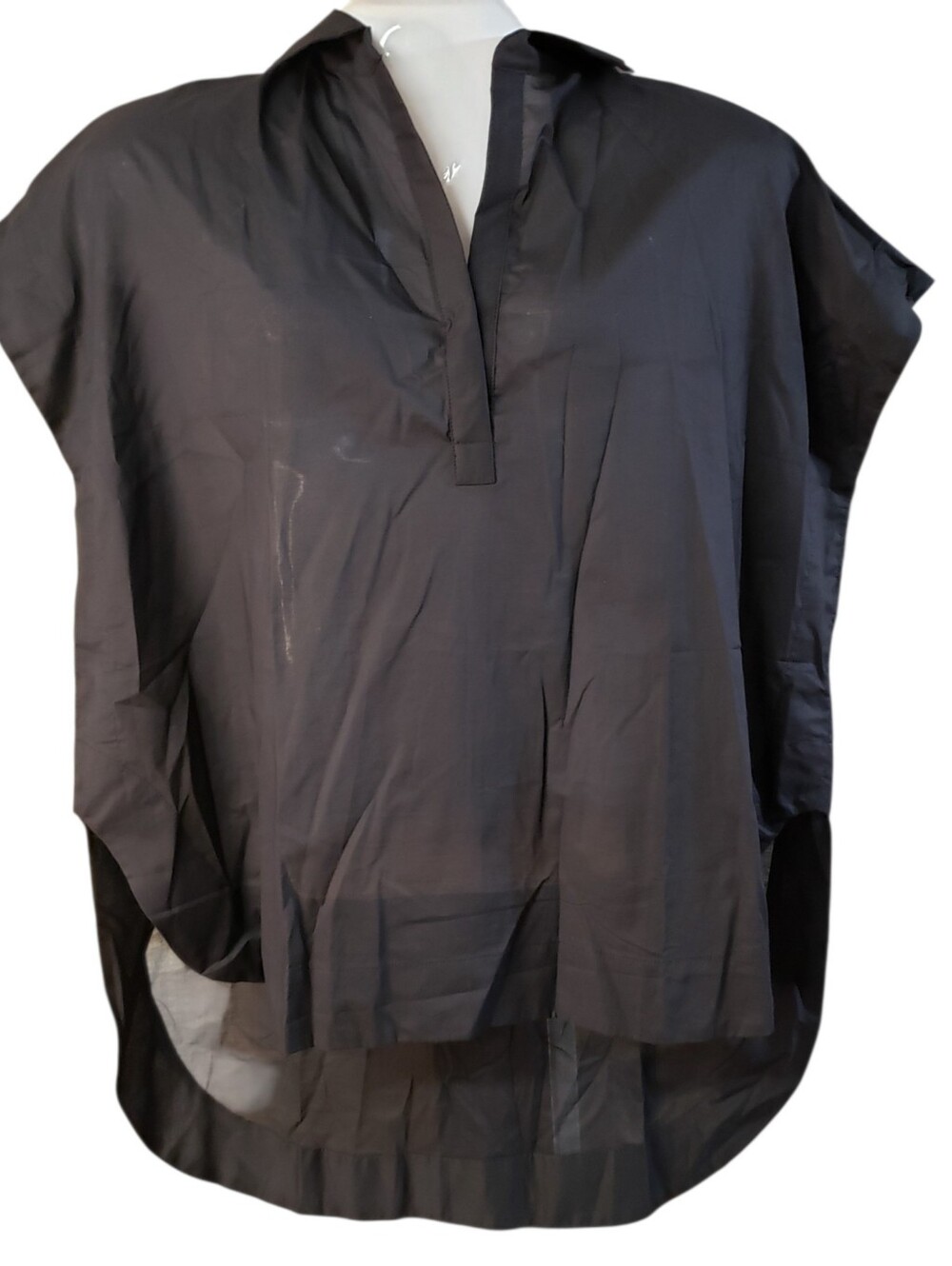 NWT Namu Women's Black Short-Sleeve Popover Shirt Size /oz